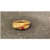 Image 1 : APPROX 18K LADIES RING SET WITH RED STONE & DIAMONDS (4.5G)