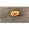 Image 1 : APPROX 18K LADIES RING SET WITH RUBY & DIAMOND (.15CT, 4G)