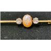 Image 2 : APPROX 18K BROOCH SET WITH OPAL & DIAMONDS(.4CT, 4.9G)