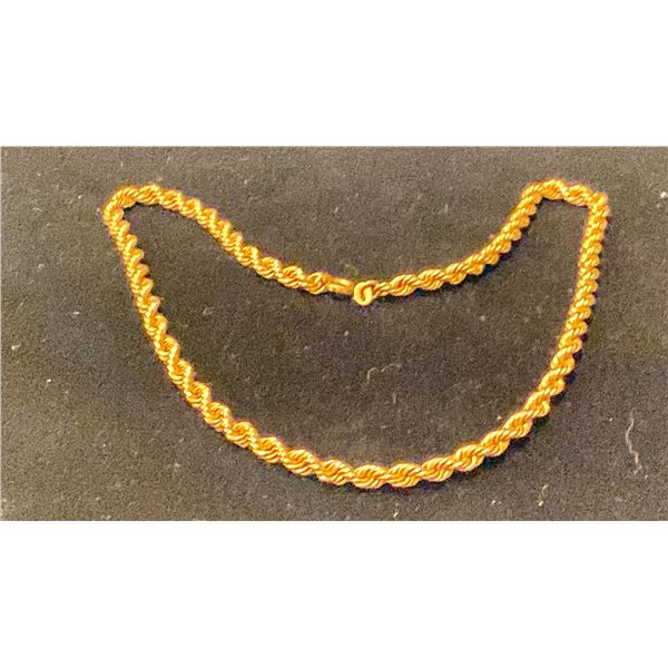 APPROX 14K ROPE CHAIN (15", 9.1G)