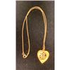 Image 1 : APPROX 14K CHAIN (19") WITH APPROX 10K HEART PENDANT (5G)