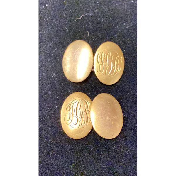 PAIR APPROX  14K CUFFLINKS (8.6G)