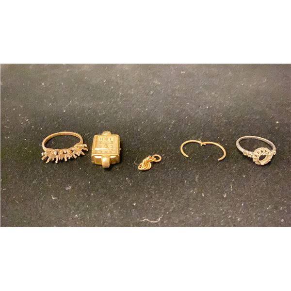 MISC PLATINUM & GOLD JEWELRY ( 2.6G PLATINUM & 6.3G GOLD CONTENT)