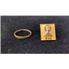 Image 1 : APPROX 10K LADIES WEDDING RING & 10K TIE TACK (3.5G)