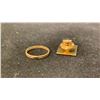 Image 2 : APPROX 10K LADIES WEDDING RING & 10K TIE TACK (3.5G)