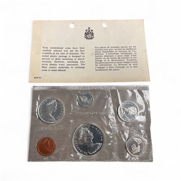1967  Canada Centennial Proof - Like Coin Set - $1, 50¢, 25¢, 10¢, and 5¢ are  80% Silver - Uncircul