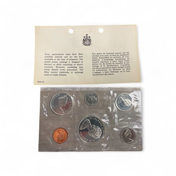 1967  Canada Centennial Proof - Like Coin Set - $1, 50¢, 25¢, 10¢, and 5¢ are  80% Silver - Uncircul