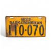 Image 1 : 1929 Saskatchewan 6 Digit Single License Plate -#110-070