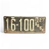 Image 1 : 1927 Saskatchewan 5 Digit Single License Plate -#16-100