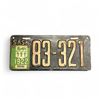 Image 1 : 1922 Porcelain Saskatchewan 5 Digit Single License Plate with Original Tag - #83-321