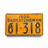 Image 1 : 1929 Saskatchewan 5 Digit Single License Plate - #61-318