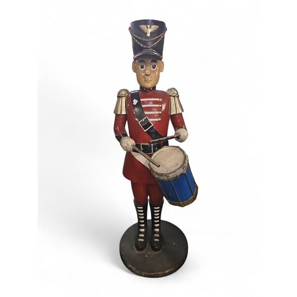 Vintage 5' Tall Drummer Boy on a 21" Diameter Base - Solid Construction