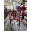 Image 4 : Lacquered Round Side Table with Metal Legs - 26" tall x 15" diameter