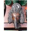 Image 3 : Group of 6 Collectibles - Ceramic Tiki Mugs, and 3 Wood Wall Masks