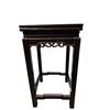 Image 3 : 4 Piece Carved Asian Design Nesting Table Set - Largest Table is 20" x 15" x 27" tall.