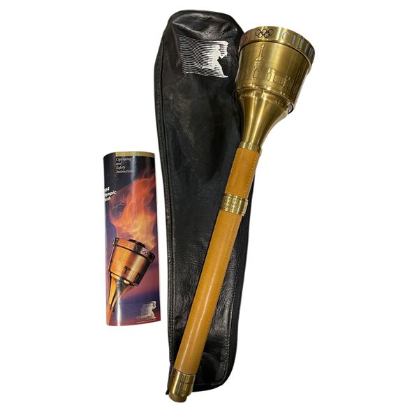 1984 Los Angles Summer Olympics Torch with Zippered Bag & Pamphlet