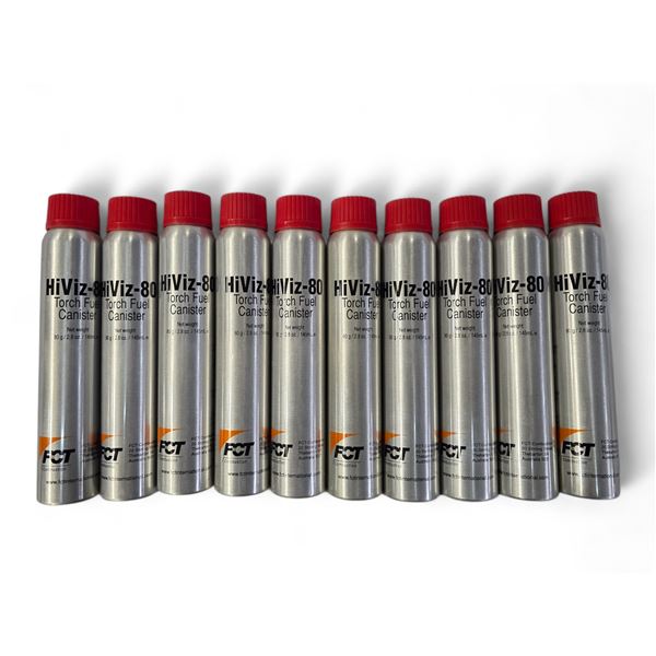 9 HiViz-80 Torch Fuel Canisters for Olympic Torches