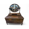Image 1 : Antique Oak Dresser with Tilt Mirror on Barley Twist Frame - Dresser is 20" x 44" x 58" tall at the 