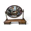 Image 3 : Antique Oak Dresser with Tilt Mirror on Barley Twist Frame - Dresser is 20" x 44" x 58" tall at the 