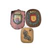 Image 2 : Group of 7 Collectibles - Iron Stands, Wall Plaques, Tin Box and Copper Pot (no lid)