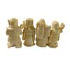 Image 5 : Hand Painted 6" Pottery Bird & Four 3" Asian Figurines