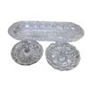 Image 2 : Group of 6 Cut Crytal Items - Vase, Tray, Bowl, Lidded Bowl & 2 Ring Holders