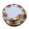 Image 2 : 8 Place Settings of Royal Albert "Old Country Roses" China with Serving Pieces - 2 Plates are missin