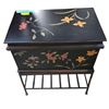 Image 2 : Wood Chest on Metal Stand - Total dimensions are 12" x 20" x 23" Tall