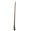 Image 1 : 46" Solid Wood Hiking Stick with Metal Tip & Leather Wrist Strap