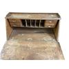 Image 3 : Vintage Solid Wood Drop Front Desk with Carved Detail - Drawers and Door Storage