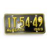 Image 1 : 1969 Alberta 6 Digit Single Licence Plate - 1T-54-49
