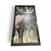 Image 1 : Oversize "Elk"  Giclee Painting on Canvas  - Wood Frame is 35" x 68" - Approximate size
