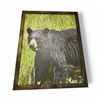 Image 1 : Oversize "Black Bear "  Giclee Painting on Canvas  - Wood Frame is 53" x 65" - Approximate size