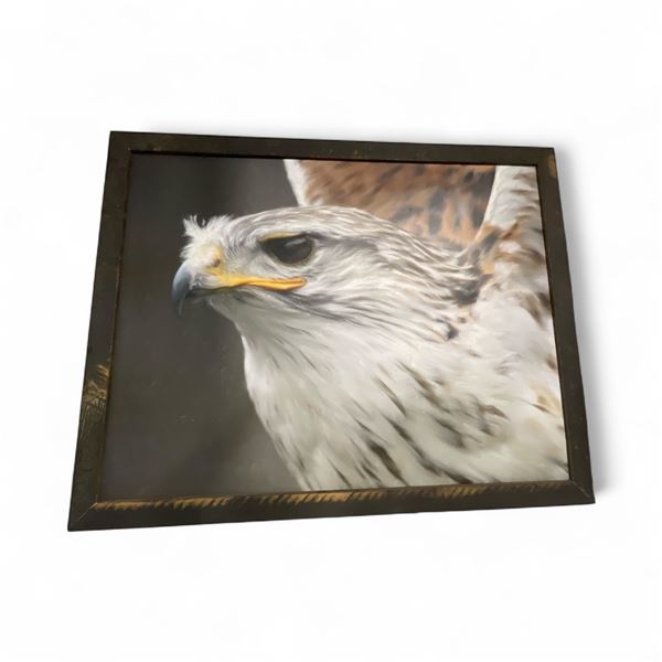 Oversize "Eagle"  Giclee Painting on Canvas  - Wood Frame is 65" x 53" - Approximate size