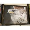 Image 2 : Oversize "Eagle"  Giclee Painting on Canvas  - Wood Frame is 65" x 53" - Approximate size