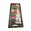 Image 1 : Oversize "Totem Pole"  Giclee Painting on Canvas  - Wood Frame is 33" x 70" - Approximate size