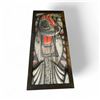 Image 1 : Oversize "Salmon"  Giclee Painting on Canvas  - Wood Frame is 33" x 71" - Approximate size