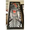 Image 2 : Oversize "Salmon"  Giclee Painting on Canvas  - Wood Frame is 33" x 71" - Approximate size
