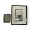 Image 1 : First Nations Design Pewter Picture Frame and Sue Coleman "The Eagle" Print - frame is for a 3" x 5"