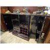 Image 1 : Vintage Marble Topped Convertible Bar - Looks like a cabinet when closed - Sides swing out to access
