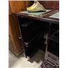 Image 2 : Vintage Marble Topped Convertible Bar - Looks like a cabinet when closed - Sides swing out to access
