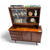 Image 1 : 1960s China Cabinet with Sliding Glass Top - 18" x 50" x 52" tall