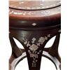 Image 3 : Chinese Solid Wood Drum Stool with Inlaid Design - 18" tall x 16" diameter