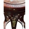 Image 3 : Chinese Solid Wood Drum Stool with Inlaid Design - 18" tall x 16" diameter