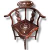 Image 1 : Chinese Solid Wood Corner Chair with Inlaid Design