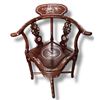 Image 1 : Chinese Solid Wood Corner Chair with Inlaid Design
