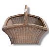 Image 1 : Vintage Woven Wicker Basket - 19" x 13" x 12" deep