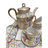 Image 2 : Fine Porcelain Tea Service for 2 on Tray - Tea Pot, Creamer, Sugar, Tray and 2 Cups with Saucers
