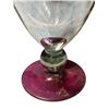 Image 3 : Iridescent Art Glass Stoppered Wine Carafe with 2 Matching Glasses