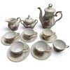 Image 1 : Vintage Japanese Tea Set for 6 - Tea Pot, Creamer, Sugar and 6 Cups - Missing 1 Saucer